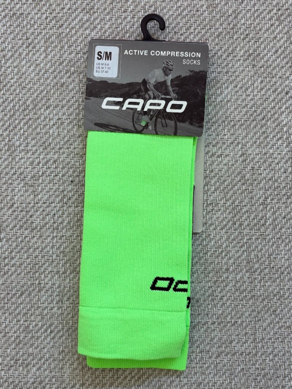 Capo Active Compression Socks, Neon Green, Size Small / Medium, NWT
